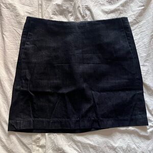 GAP Dark Wash Indigo Denim Mini Skirt - Clean Straight Silhouette